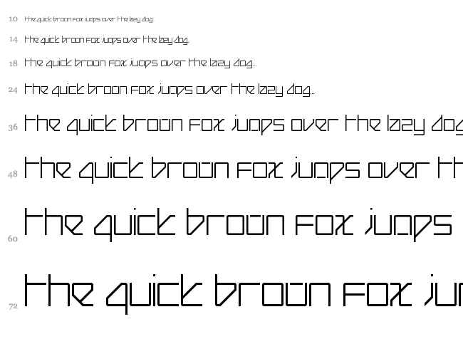 Beijing Redux font waterfall